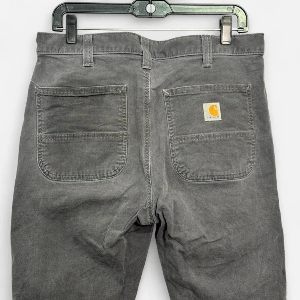 Carhartt Straight Fit Work Pants Gray 33x32 Utility Canvas Carpenter Workwear‎